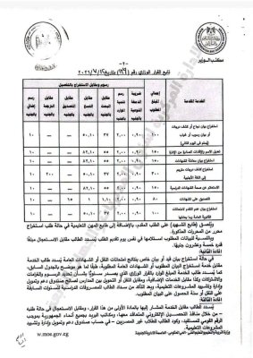 رسوم استخراج البيانات والشهادات الدراسية للعام المقبل