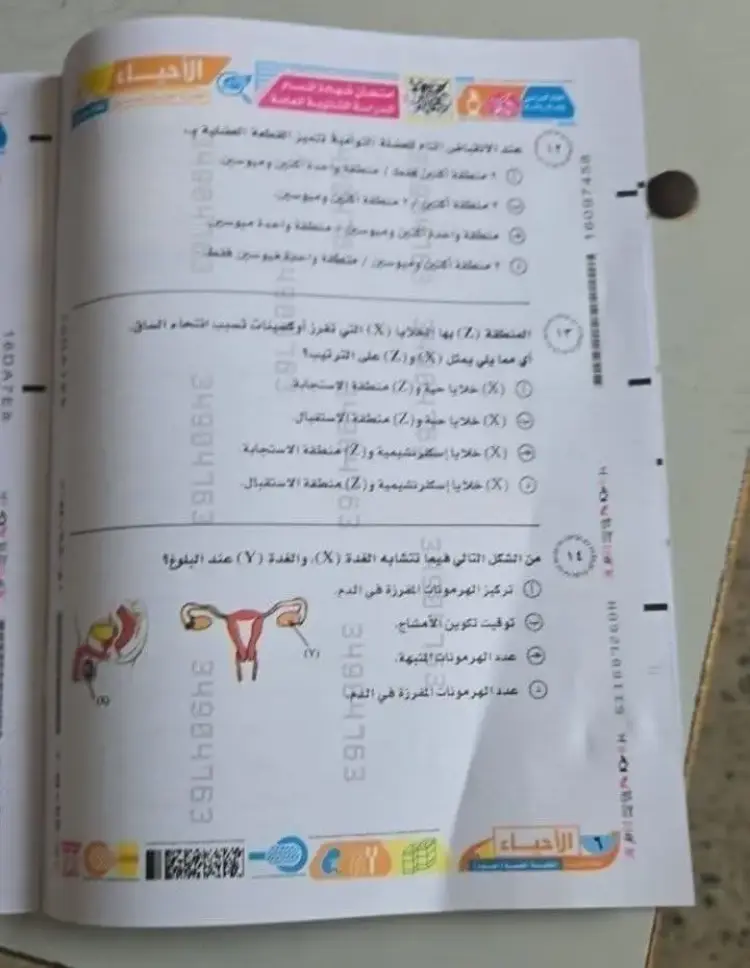 ورقة امتحان الأحياء للصف الثالث الثانوي 2026.. ننشر المواصفات - منهج مجاني